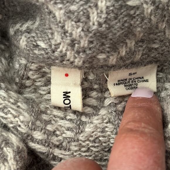 Moth | Gray and White Knit Duster with Belt Size S - Picture 9 of 11